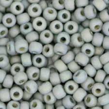 Miyuki rocailles Perlen 6/0 - Opaque glazed frosted rainbow cadet grey 6-4705